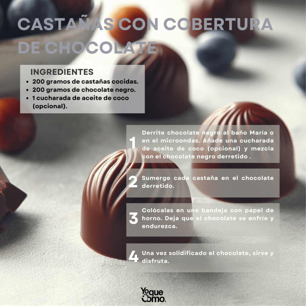 Receta de castañas con chocolate
